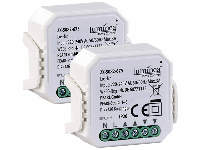 Luminea Home Control WLAN Rolladenschalter:2er-Set WLAN-Unterputzmodule Für Smarte Rollladen, App & Sprachbefehl 4 Luminea Home Control WLAN Rolladenschalter:2er-Set WLAN-Unterputzmodule Für Smarte Rollladen, App & Sprachbefehl – Bild 2