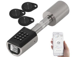 VisorTech Türzylinder:Elektronischer Tür-Schließzylinder, Transponder, Bluetooth & App, IP65 -Einrichtungsgeschäft zx5112 7