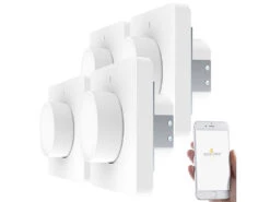 Luminea Home Control Alexa Dimmer-Schalter:4er WLAN-Lichtschalter & Dimmer Mit Dreh-/Drück-Funktion Und App 19 Luminea Home Control Alexa Dimmer-Schalter:4er WLAN-Lichtschalter & Dimmer Mit Dreh-/Drück-Funktion Und App -Einrichtungsgeschäft zx5126 18