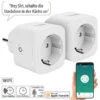 Luminea Home Control Smarte Steckdose:2er-Set WLAN-Steckdosen, Apple-HomeKit-zertifiziert, Sprachsteuerung -Einrichtungsgeschäft zx5134 16