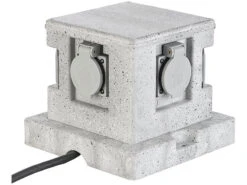 Royal Gardineer Steckdosenstein:4-fach-WLAN-Garten-Steckdose, App, Sprachbefehl, 16 A, 3.680 W, IP44 -Einrichtungsgeschäft zx5138 1