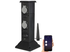 Royal Gardineer WLAN Gartensteckdose:4-fach-WLAN-Outdoor-Steckdosen-Säule, App, Sprachsteuerung, 16 A, IP44 13 Royal Gardineer WLAN Gartensteckdose:4-fach-WLAN-Outdoor-Steckdosen-Säule, App, Sprachsteuerung, 16 A, IP44 -Einrichtungsgeschäft zx5139 13