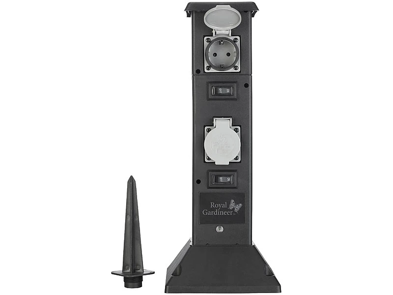 Royal Gardineer WLAN Gartensteckdose:4-fach-WLAN-Outdoor-Steckdosen-Säule, App, Sprachsteuerung, 16 A, IP44 10 Royal Gardineer WLAN Gartensteckdose:4-fach-WLAN-Outdoor-Steckdosen-Säule, App, Sprachsteuerung, 16 A, IP44 – Bild 8