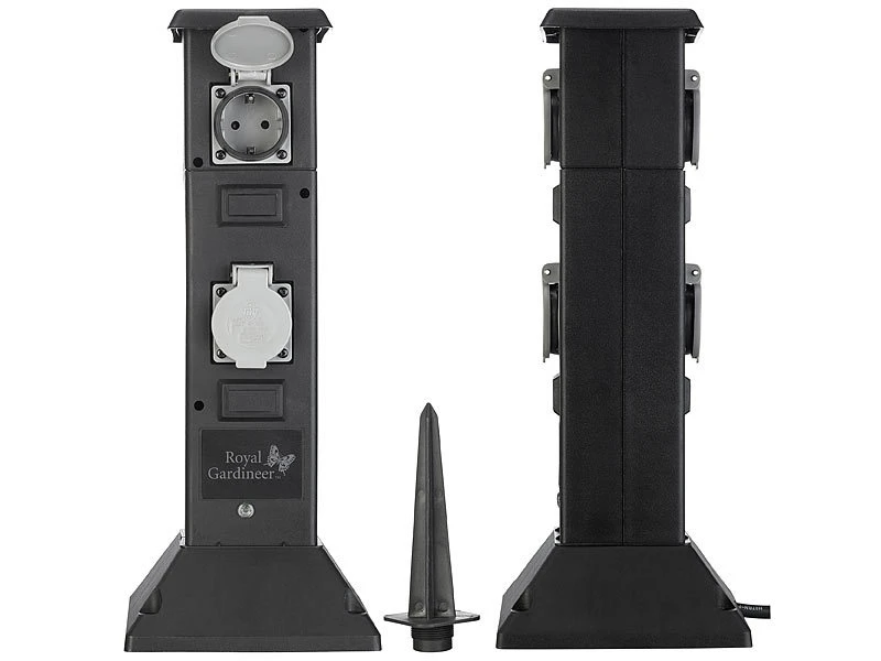 Royal Gardineer WLAN Gartensteckdose:4-fach-WLAN-Outdoor-Steckdosen-Säule, App, Sprachsteuerung, 16 A, IP44 8 Royal Gardineer WLAN Gartensteckdose:4-fach-WLAN-Outdoor-Steckdosen-Säule, App, Sprachsteuerung, 16 A, IP44 – Bild 6