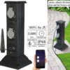 Royal Gardineer WLAN Gartensteckdose:4-fach-WLAN-Outdoor-Steckdosen-Säule, App, Sprachsteuerung, 16 A, IP44 -Einrichtungsgeschäft zx5139 7