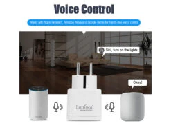 Luminea Home Control WLAN Steckdosen-Schalter:4er-Set WLAN-Steckdosen, Apple-HomeKit-zertifiziert, Sprachsteuerung -Einrichtungsgeschäft zx5144 8