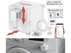 Luminea Home Control Bluetooth Schalter:4er-Set Smarte Schalter-Aufsätze Für Kippschalter & Taster, Mit App -Einrichtungsgeschäft zx5145 25