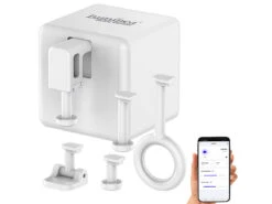 Luminea Home Control Bluetooth Schalter:4er-Set Smarte Schalter-Aufsätze Für Kippschalter & Taster, Mit App -Einrichtungsgeschäft zx5145 26