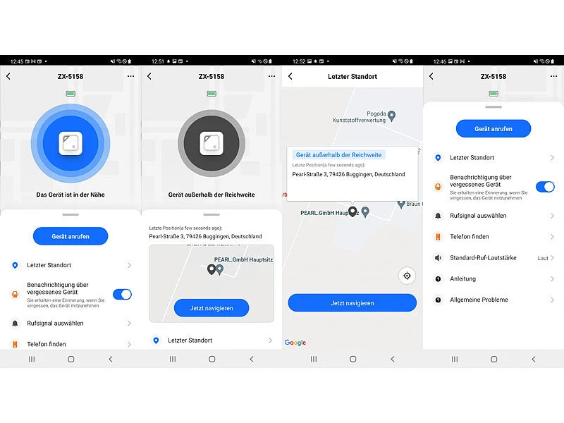 PEARL Key Finder:4in1-Mini-Schlüsselfinder M. BT, App & GPS-Ortung, 80 DB, 2er-Set 5 PEARL Key Finder:4in1-Mini-Schlüsselfinder M. BT, App & GPS-Ortung, 80 DB, 2er-Set – Bild 3