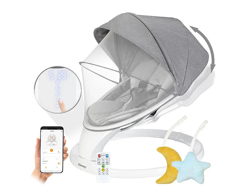 Cybaby Wippe:Smarte Babywippe Aus Aluminium, Bluetooth, WLAN, Touch-Tasten Und App 4 Cybaby Wippe:Smarte Babywippe Aus Aluminium, Bluetooth, WLAN, Touch-Tasten Und App – Bild 2