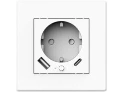 Luminea Home Control Steckdosen:10er-Set WLAN-Unterputzsteckdosen Mit App, Je 1x USB A, 1x USB C, 2 A -Einrichtungsgeschäft zx5209 1 2