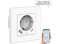 Luminea Home Control Unterputz Steckdose:2in1-WLAN-Unterputzsteckdose Mit USB-C- Und USB-A-Netzteil, 2 A, App -Einrichtungsgeschäft zx5209 3