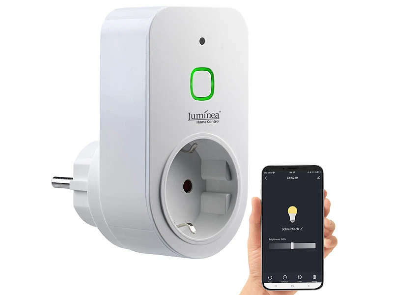 Luminea Home Control Dimmbare Steckdose:Smarte WLAN-Dimmer-Steckdose Mit Phasenabschnittsdimmer Bis 200 W, App 5 Luminea Home Control Dimmbare Steckdose:Smarte WLAN-Dimmer-Steckdose Mit Phasenabschnittsdimmer Bis 200 W, App – Bild 3
