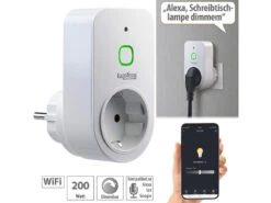 Luminea Home Control Dimmschalter-Steckdosen:2er Smarte WLAN-Dimmer-Steckdose Mit Phasenabschnittsdimmer Bis 200 W 23 Luminea Home Control Dimmschalter-Steckdosen:2er Smarte WLAN-Dimmer-Steckdose Mit Phasenabschnittsdimmer Bis 200 W -Einrichtungsgeschäft zx5229 8