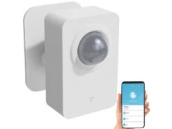 Luminea Home Control PIR Funkmelder:4er-Set ZigBee-PIR-Bewegungsmelder, 8 M Reichweite, App -Einrichtungsgeschäft zx5231 15 1
