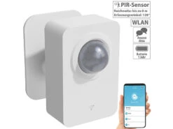 Luminea Home Control PIR Funkmelder:4er-Set ZigBee-PIR-Bewegungsmelder, 8 M Reichweite, App -Einrichtungsgeschäft zx5231 16 1