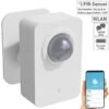 Luminea Home Control PIR Sensor:ZigBee-PIR-Bewegungsmelder, 8 M Reichweite, 128° Erfassungswinkel, App