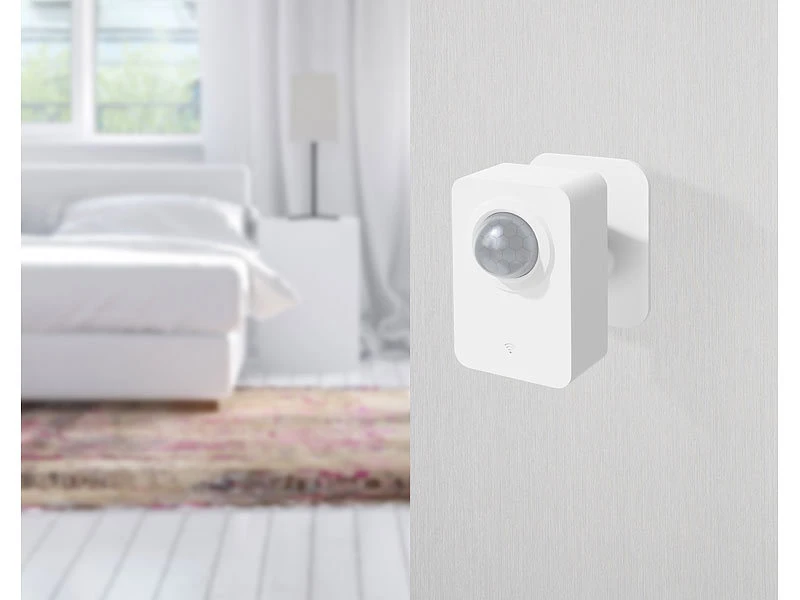 Luminea Home Control Funkbewegungsmelder:ZigBee-PIR-Bewegungsmelder Mit WLAN-Gateway, 8 M Reichweite 5 Luminea Home Control Funkbewegungsmelder:ZigBee-PIR-Bewegungsmelder Mit WLAN-Gateway, 8 M Reichweite – Bild 3