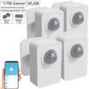 Luminea Home Control PIR Funkmelder:4er-Set ZigBee-PIR-Bewegungsmelder, 8 M Reichweite, App -Einrichtungsgeschäft zx5242 1