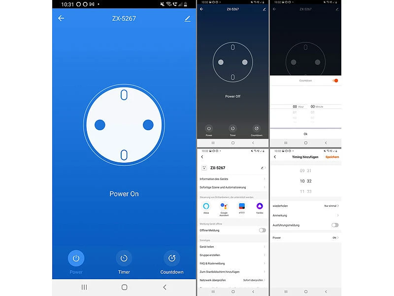 Luminea Home Control WLAN Outdoor Steckdose:2er-Set Outdoor-WLAN-Aufputzsteckdosen, Sprachsteuerung, Messung, App 7 Luminea Home Control WLAN Outdoor Steckdose:2er-Set Outdoor-WLAN-Aufputzsteckdosen, Sprachsteuerung, Messung, App – Bild 5