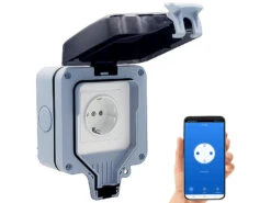 Luminea Home Control WLAN Outdoor Steckdose:2er-Set Outdoor-WLAN-Aufputzsteckdosen, Sprachsteuerung, Messung, App 24 Luminea Home Control WLAN Outdoor Steckdose:2er-Set Outdoor-WLAN-Aufputzsteckdosen, Sprachsteuerung, Messung, App -Einrichtungsgeschäft zx5267 7