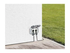 Luminea Home Control Außensteckdose WLAN:2er-Set Outdoor-WLAN-Doppelsteckdosen, Sprachbefehl, Strommessung, App -Einrichtungsgeschäft zx5268 18