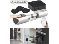 VisorTech Fingerprint Türschloss:Elektronischer Tür-Schließzylinder, Fingerprint, Transponder, Gateway -Einrichtungsgeschäft zx5308 17