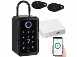 Xcase Tresor:Smarter Schlüssel-Safe & WLAN-Gateway, PIN Per Touch-Keys, Fingerprint -Einrichtungsgeschäft zx5343 1