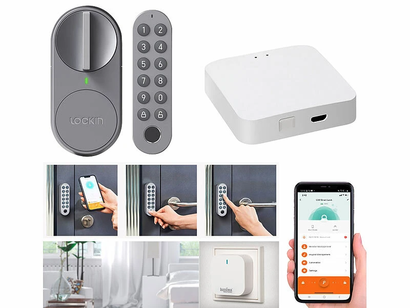 VisorTech Smart Lock:Türschlossantrieb Mit PIN-Code, Fingerabdruck-Sensor Und WLAN-Gateway 4 VisorTech Smart Lock:Türschlossantrieb Mit PIN-Code, Fingerabdruck-Sensor Und WLAN-Gateway – Bild 2