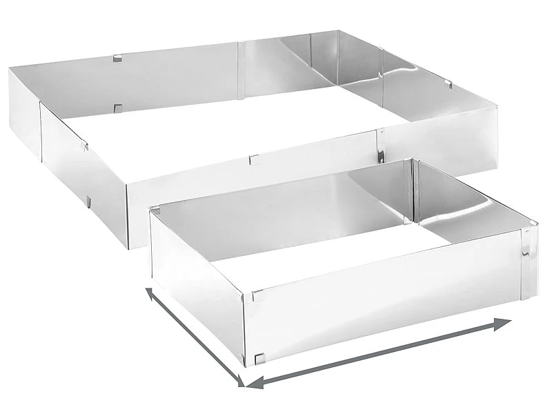 Rosenstein & Söhne Tortenring:2er-Set Edelstahl-Backrahmen, Verstellbar Auf Maximal 47 X 38 Cm 8 Rosenstein & Söhne Tortenring:2er-Set Edelstahl-Backrahmen, Verstellbar Auf Maximal 47 X 38 Cm – Bild 6