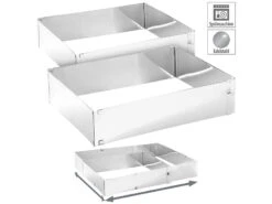 Rosenstein & Söhne Tortenring:2er-Set Edelstahl-Backrahmen, Verstellbar Auf Maximal 47 X 38 Cm