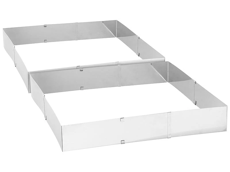 Rosenstein & Söhne Tortenring:2er-Set Edelstahl-Backrahmen, Verstellbar Auf Maximal 47 X 38 Cm 4 Rosenstein & Söhne Tortenring:2er-Set Edelstahl-Backrahmen, Verstellbar Auf Maximal 47 X 38 Cm – Bild 2