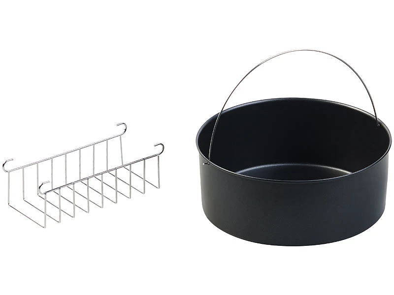 Rosenstein & Söhne Heißluftfriteuse:Digitale XXXL-Heißluft-Fritteuse & Umluft-Backofen Mit Zubehörset 9 Rosenstein & Söhne Heißluftfriteuse:Digitale XXXL-Heißluft-Fritteuse & Umluft-Backofen Mit Zubehörset – Bild 7