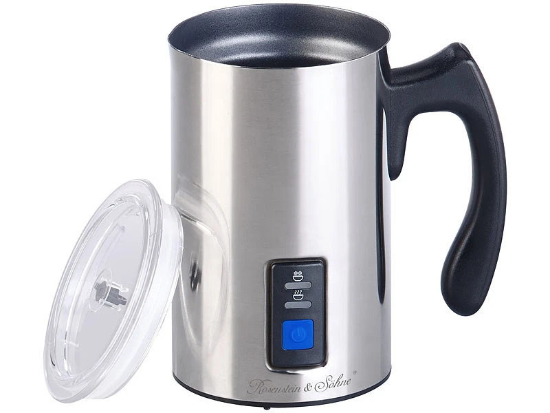 Rosenstein & Söhne Milchschäumer:Elektrischer Edelstahl-Milchaufschäumer, 115/240 Ml, Antihaft, 500 W 8 Rosenstein & Söhne Milchschäumer:Elektrischer Edelstahl-Milchaufschäumer, 115/240 Ml, Antihaft, 500 W – Bild 6