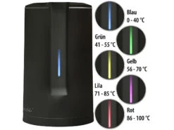 Rosenstein & Söhne Wasserkocher Temperatur:Edelstahl-Wasserkocher, Temperaturwahl, Versandrückläufer -Einrichtungsgeschäft zx6067 8