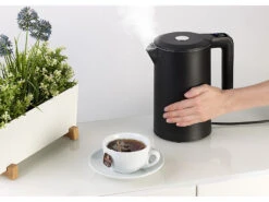 Rosenstein & Söhne Wasserkocher Temperatur:Edelstahl-Wasserkocher, Temperaturwahl, Versandrückläufer -Einrichtungsgeschäft zx6067 9