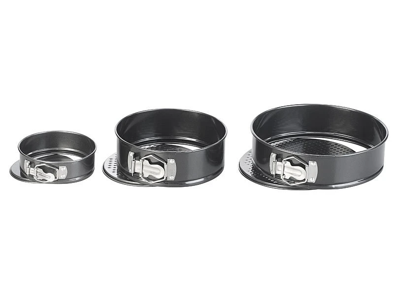 Rosenstein & Söhne Kuchenform:3er-Set Antihaft-beschichtete Springformen, Ø 12/17/21 Cm 5 Rosenstein & Söhne Kuchenform:3er-Set Antihaft-beschichtete Springformen, Ø 12/17/21 Cm – Bild 3