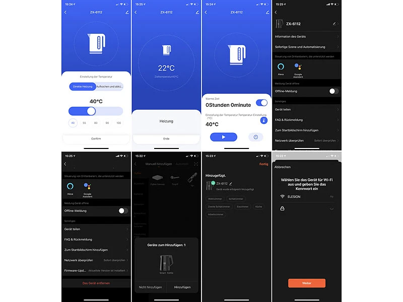 Rosenstein & Söhne Wasserkocher Alexa:Smarter WLAN-Wasserkocher 1,7 L Cool-Touch, Temperaturwahl, App, 2200W 7 Rosenstein & Söhne Wasserkocher Alexa:Smarter WLAN-Wasserkocher 1,7 L Cool-Touch, Temperaturwahl, App, 2200W – Bild 5