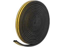 AGT Fensterdichtungen:Selbstklebendes Fenster- & Türen-Profil-Dichtungsband, 16 M, Schwarz