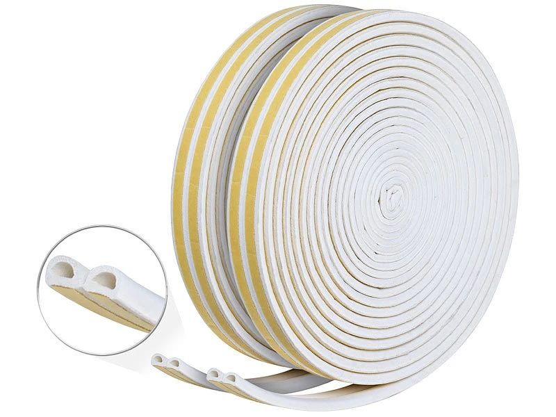 AGT Fensterdichtband:2er-Set Profil-Dichtungsbänder, 4x 8 M, Selbstklebend, Wieß 3 AGT Fensterdichtband:2er-Set Profil-Dichtungsbänder, 4x 8 M, Selbstklebend, Wieß