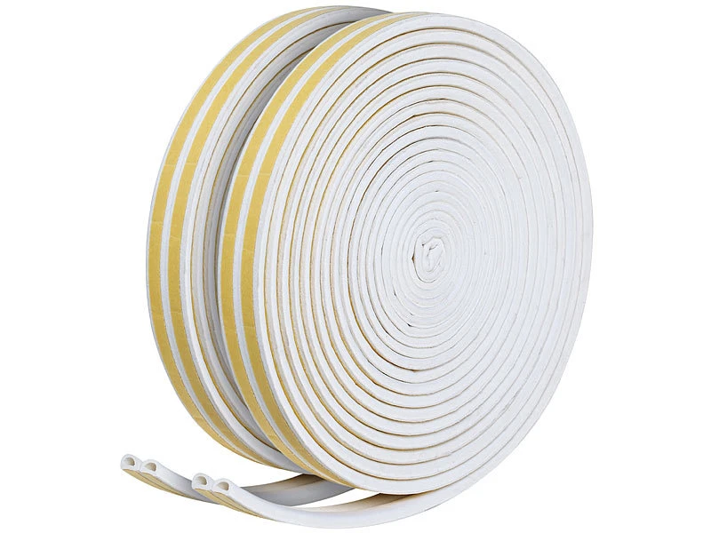 AGT Fensterdichtband:2er-Set Profil-Dichtungsbänder, 4x 8 M, Selbstklebend, Wieß 4 AGT Fensterdichtband:2er-Set Profil-Dichtungsbänder, 4x 8 M, Selbstklebend, Wieß – Bild 2