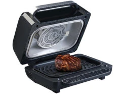 Rosenstein & Söhne Rauchfreier BBQ Grill:Digitale 3in1-Heißluft-Fritteuse Mit Tischgrill, 12 Programme, 6,5 L -Einrichtungsgeschäft zx6141 14