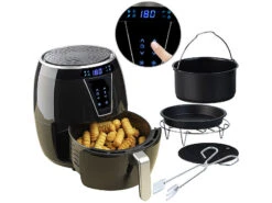 Rosenstein & Söhne Airfryer:Multi-Heißluft-Fritteuse Mit Back- Und Grill-Zubehör, 4,5 L, 1.500 W -Einrichtungsgeschäft zx6159 0