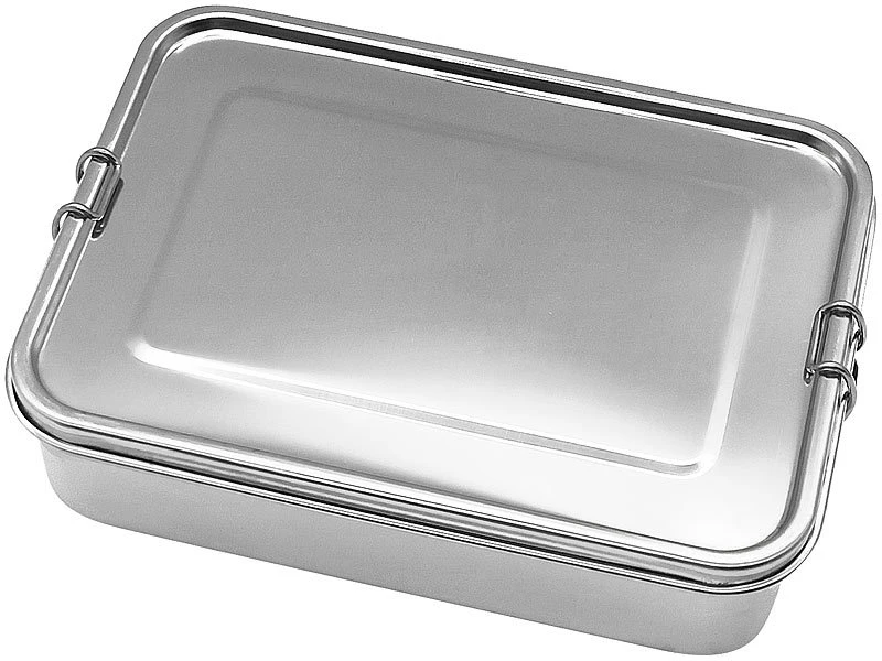 Rosenstein & Söhne Frühstücksbox:2er-Set Edelstahl-Lunchboxen, Dichtungsring, Spülmaschinenfest, 800 Ml 13 Rosenstein & Söhne Frühstücksbox:2er-Set Edelstahl-Lunchboxen, Dichtungsring, Spülmaschinenfest, 800 Ml – Bild 11