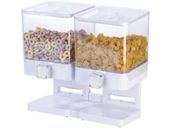 Rosenstein & Söhne Süßigkeiten-Aufbewahrung:2er-Set Doppel-Spender Für Snacks, Je 33,5 X 30,5 X 16,5 Cm, Weiß -Einrichtungsgeschäft zx6168 2