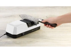 Rosenstein & Söhne Schleifstein:Elektrischer Diamant- & Keramik-Messerschärfer Mit 3 Stufen, 20 W -Einrichtungsgeschäft zx6256 1