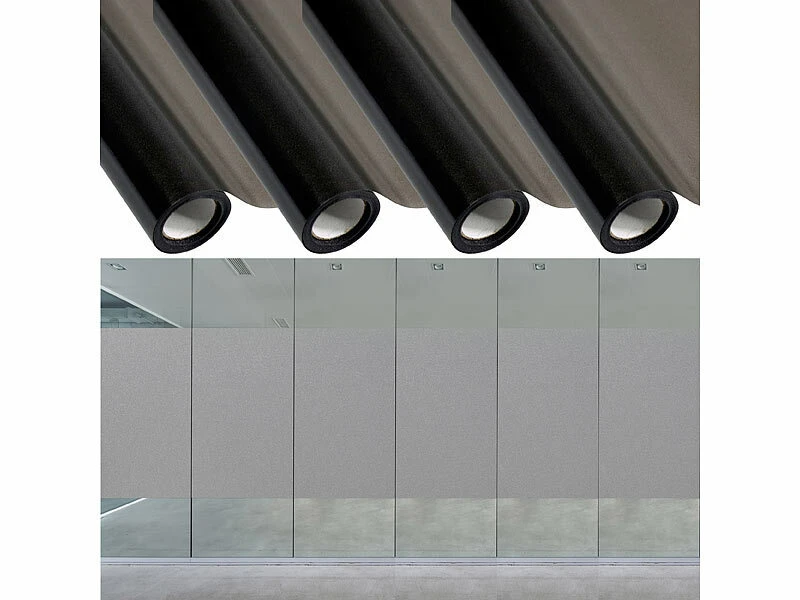 Infactory Fensterfolie Für Bad:4er-Set Sichtschutzfolie, Selbsthaftend, 60 X 200 Cm, Grau-Matt 4 Infactory Fensterfolie Für Bad:4er-Set Sichtschutzfolie, Selbsthaftend, 60 X 200 Cm, Grau-Matt – Bild 2