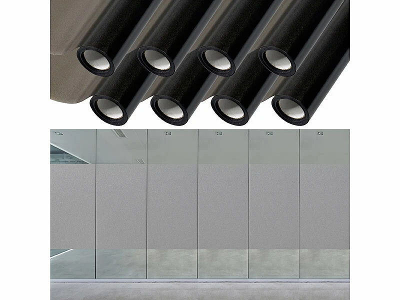 Infactory Dekor-3D-Fensterfolie:8er-Set Sichtschutzfolie, Selbsthaftend, 60 X 200 Cm, Grau-Matt 4 Infactory Dekor-3D-Fensterfolie:8er-Set Sichtschutzfolie, Selbsthaftend, 60 X 200 Cm, Grau-Matt – Bild 2