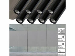 Infactory Dekor-3D-Fensterfolie:8er-Set Sichtschutzfolie, Selbsthaftend, 60 X 200 Cm, Grau-Matt