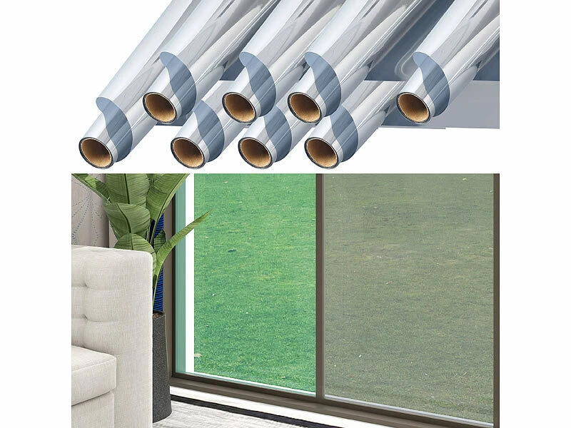 Infactory Sonnenschutz-Folie:8er-Set Isolier-Spiegelfolie, Selbstklebend, Sicht-/UV-Schutz,60x200cm 4 Infactory Sonnenschutz-Folie:8er-Set Isolier-Spiegelfolie, Selbstklebend, Sicht-/UV-Schutz,60x200cm – Bild 2